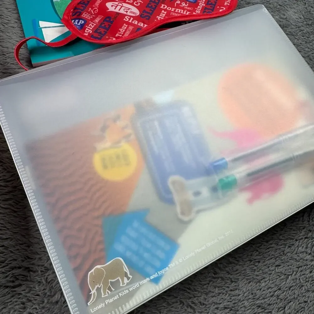 Emirates Kids Fly With Me Bag Lonely Planet Crossbody NEW Flight Games Eye Mask - Picture 4 of 6